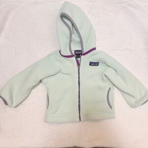 Patagonia Kids Light Green Fleece Hoodie